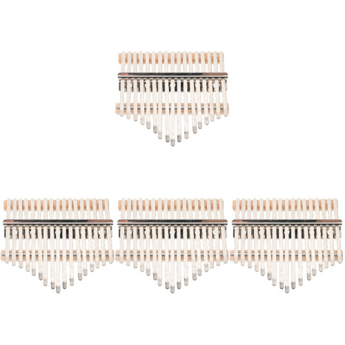 4Sets Silver Thumb Piano DIY Set Durable Kalimba Assembly Accessories 1