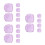 18Pièces Support Magnétique Violet Réglable Câbles Chargeur Bureau 4