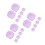 18Pièces Support Magnétique Violet Réglable Câbles Chargeur Bureau 6