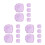 18Pièces Support Magnétique Violet Réglable Câbles Chargeur Bureau 9