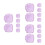 18Pièces Support Magnétique Violet Réglable Câbles Chargeur Bureau 10