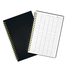 8Pcs Personal and Business Expense Ledger Book Black Twin-Wire Binding