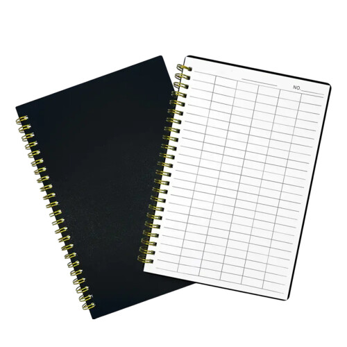 8Pcs Personal and Business Expense Ledger Book Black Twin-Wire Binding