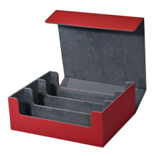 Card Storage Box for Trading Cards, Card Deck Case Holds 1800+ Single Sleeved Cards Storage Box, Red