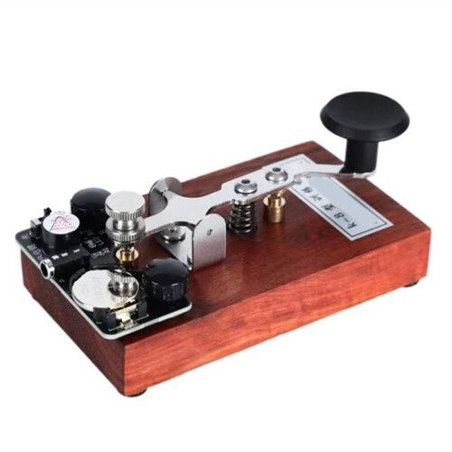 K-8 Hand Manual Training Key Morse Code Key CW Morse Keyer Shortwave  Sound and Light Practice Board