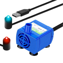 Water Pump LED Light Pet Water Fountain Motor with Water Shortage and Power Failure Warning for Pet Drinking Dispenser