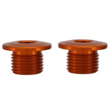 2 Peças de Parafusos CNC para Roda Dianteira para Motocicleta Elétrica Sur-Ron X/S Off Dourada