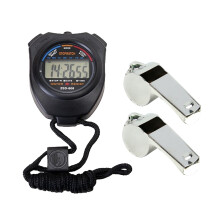 2St Elektronische Stopwatch Met Fluiten, Dubbel Kanaal, Voor Training