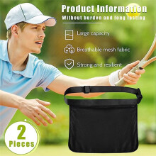 2 Pcs Tennis  Holder, Holder Bags for Tennis  Band Holder Adjustable Mesh Bag for Tennis Balls Waist Hip Bags