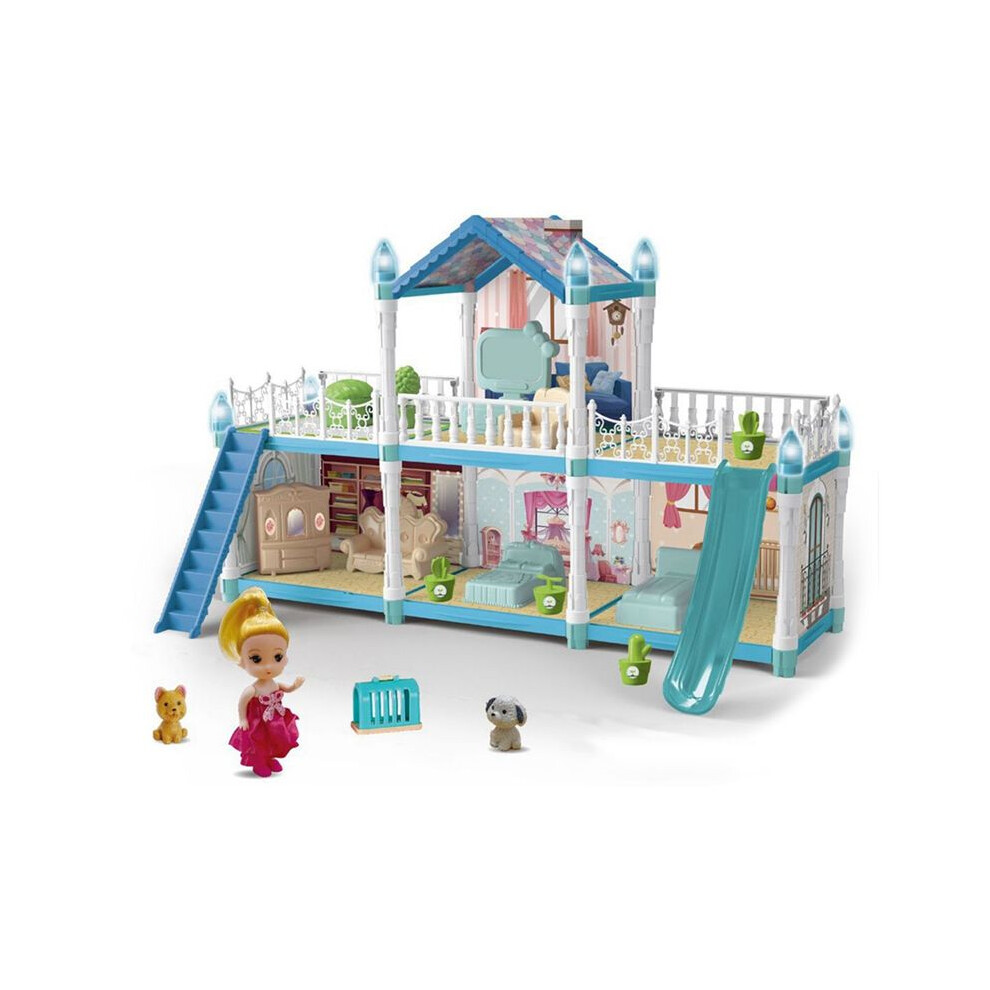 Tauoh House Doll Children's House Villa House Girl Princess Gift Box Castle Toy Diy Game Gift 556-65A