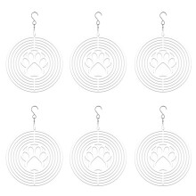 6Pack Sublimation Blanks 8Inch Wind Spinners for Yard and Garden Indoor Outdoor Front Door Decoration Round