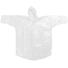 4Pcs White Kids Rain Poncho Hooded Disposable Lightweight Raincoat