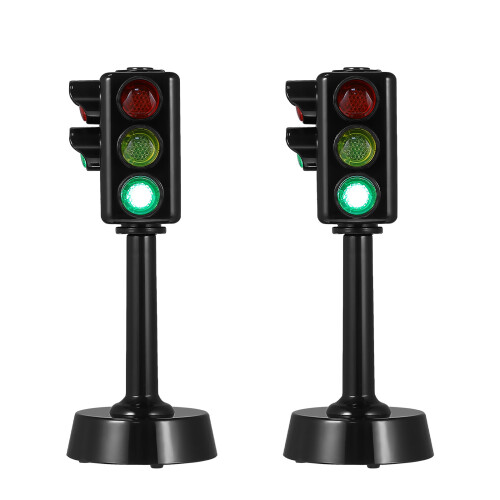 6Pcs Traffic Light Model for Kids Learning Road Safety Durable Plastic