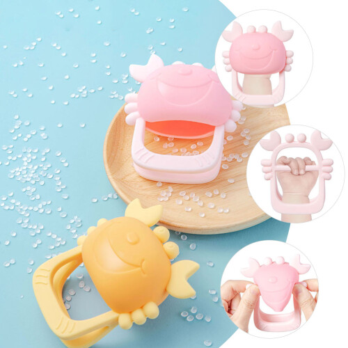 Jouet Dentition Silicone Rose Bracelet Bébé Sécuritaire Durable 1