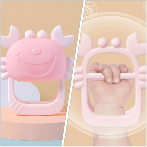 Jouet Dentition Silicone Rose Bracelet Bébé Sécuritaire Durable 2