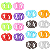 128Pcs Silicone Finger Rings Ergonomic Grip Covers for Grooming Shears