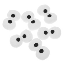 12Pairs Versatile Fabric Eyes for Plush Toys Crochet Dolls DIY Crafts