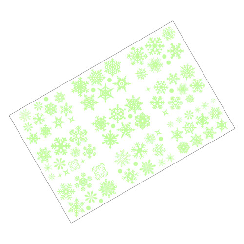 Autocollants Vert Clair Noël Décorations PVC 1