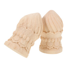 10Pcs Beige Wood Bed Post Finials and Curtain Rod Ends Unfinished DIY