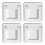 8Pcs White ABS Sliding Door Safety Locks Easy Install Childproof Locks 1