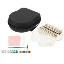 1Ensemble Piano À Pouce En Verre Portable Multi Couleur Kalimba Maison