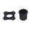 2Pièces Accessoires Micro Anti-Roulement Silicone Protection Noir 1