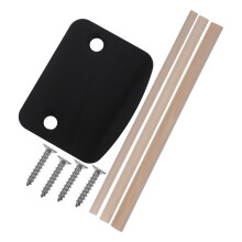 4Ensembles Plaques De Renfort Porte Noires En Acier Inoxydable Bois