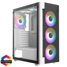 ASC Intel Core i7 Gaming Tower, GTX 750 4GB Graphics Card, 8GB RAM, 128GB SSD+500GB HDD, 500W 80+ PSU, White 6 Fan RGB Gaming Case,WIFI,Windows 11