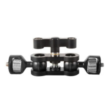 Double Rotule Magique à 360 avec Vis 1/4 Pouces pour Caméra, Moniteur, Lumière, Microphone, Support de Cage à Cardan