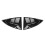 Car Rear Shutter Window Cover for  Model Y Rear Triangular Louver Decoration Cover Accessories Gloss Black 1