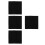4Pcs Black Reptile Bedding Mat Easy-Clean Lizard Tank Mat for Pets 4