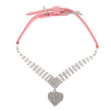 1Collier Élégant Pour Chat Avec Pendentif Rose En Polyester Doux