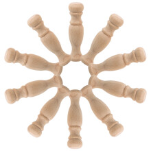 20Pièces Piliers En Bois Gris Khaki Pour Mobilier Décoration
