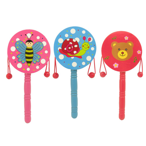 6St Compacte Rammeltrommels Traditioneel Babyspeelgoed