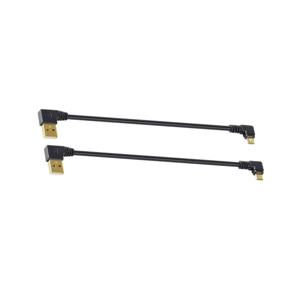 Plated 1M Short 90 Degree Usb 2.0 To Micro-Usb Male Cable Plated Right Angle Data Sync And Charge Extender Lead Gold 4712486670573