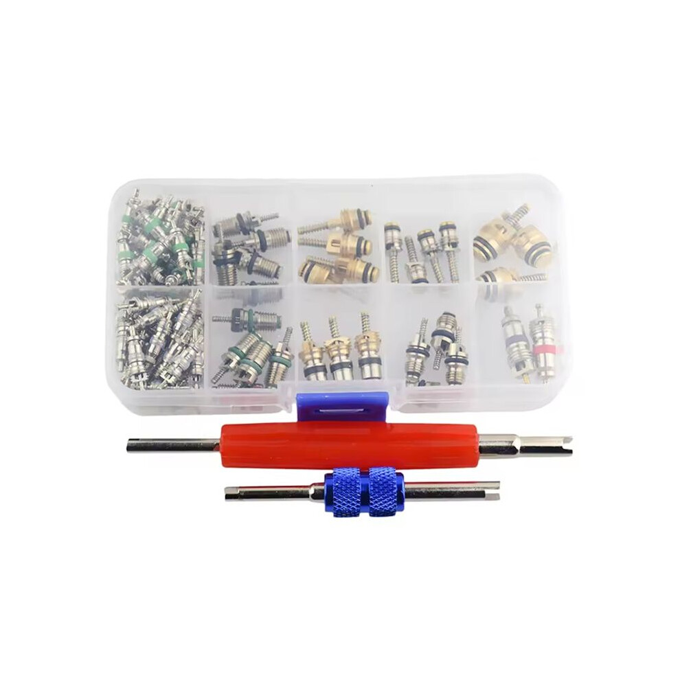 102Pcs Ac Valve Core Assortment R134a Car Air Conditioner Valve Cores Assortment Air Conditioning Assortment For 6034197910389