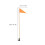 1Set Orange Kayak Safety Flag with Pole Mount Durable Marine Polyester 2