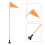 1Set Orange Kayak Safety Flag with Pole Mount Durable Marine Polyester 11