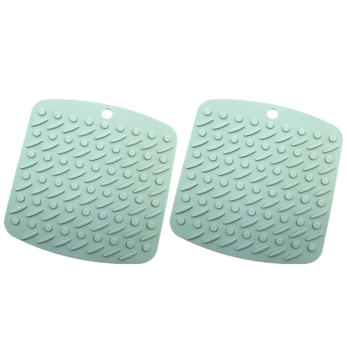 6Pièces Nappes De Table Silicone Vert Clair Protection Antidérapant