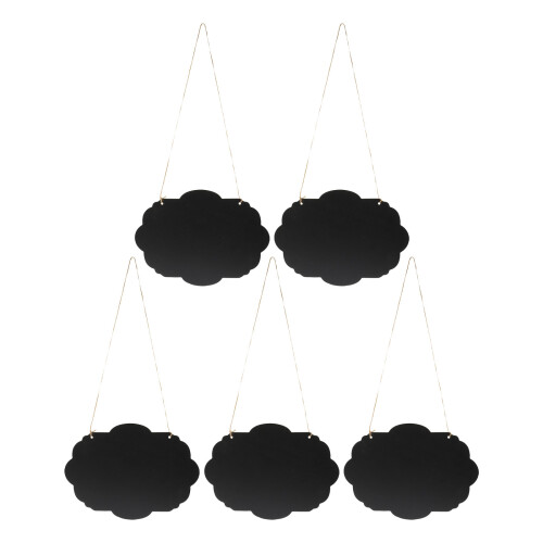 10Pcs Hanging String Wood Chalkboard Double Sided Black Wall Sign 1