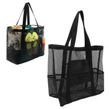Sac de plage en filet, grande capacité, taille grande