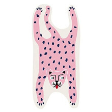 60X120cm Animal Shape Rug - Kawaii Leopard Tiger Rug - Non-Slip Animal Shape Rug for Bedside or Floor A