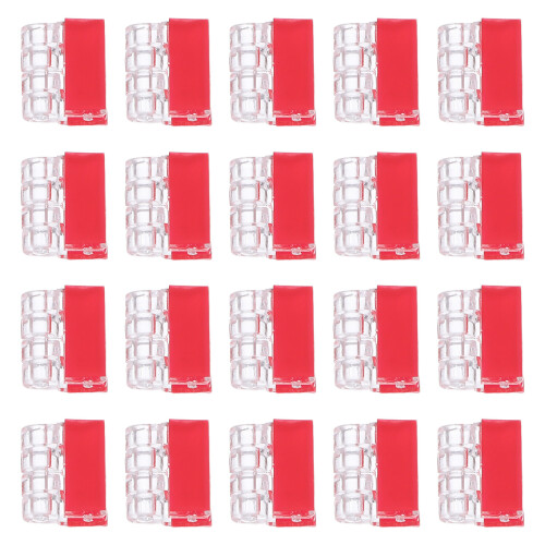 80Pcs Clear Self-Adhesive Kitchen Cabinet Hinges with Quiet Latch