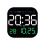 Digital Wall Clocks Temperature Date Week Dispaly Electronic Table Clock 12/24H Wall-Mounted LED Alarm Clock Remote,A 1