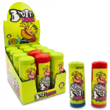 12pk Brain Licker Blue Raspberry & Sour Strawberry Sour Liquid Candy Rollerball Bottle