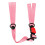 4Pièces Mentonnière Casque PP Rose Y Ajustable Confort 1
