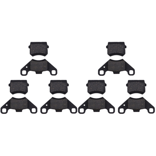 6Sets High-Durability Black Front Brake Pads for Kart Use 1