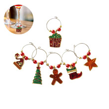 30Pièces Accessoires Verres Vin Noël Alliage Zinc Couleurs Assorties