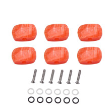 6Pièces Mécaniques Guitare Verrouillage Rouge Boutons Acryliques Neufs