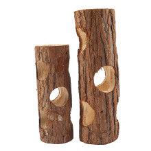 4Pcs Durable Wooden Hamster Tree Hole Toys Small Pet Play Hideouts